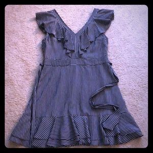 Black and white stripe dress from the runway.